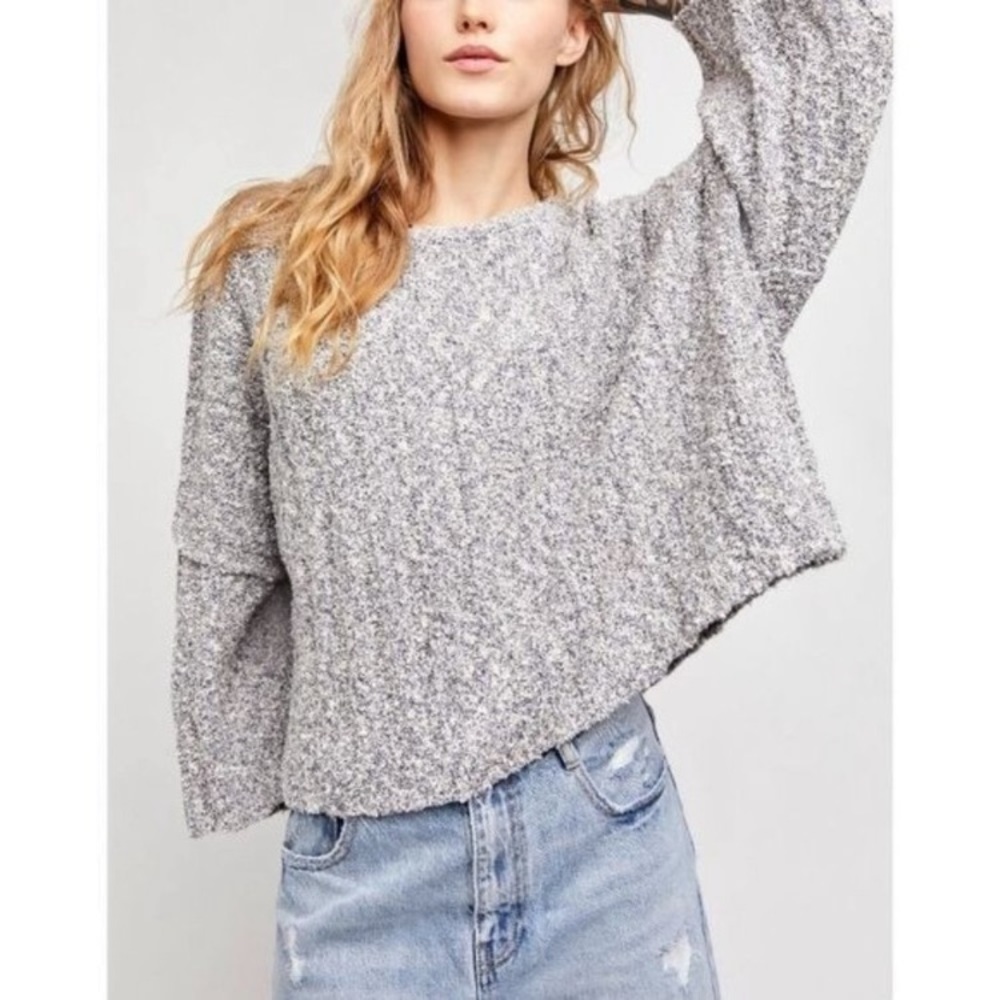 Free People Good Day Cropped Pullover Sweater